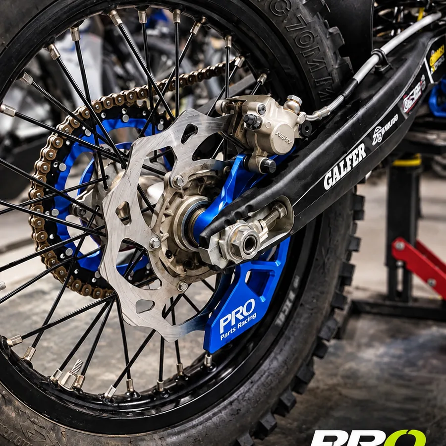 RHINO GUARD protector de pinza trasera azul, foto real de cliente